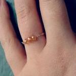14k Gold Filled Ring With Natural Gemstones. Chain..