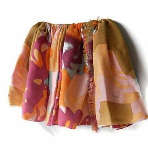 Toddler Floral Skirt, Reversible Skirt For Girls,..