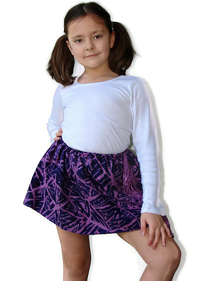 Kids Clothes. Purple Skirt With Fringe. Handmade Fashion Skirts For ...